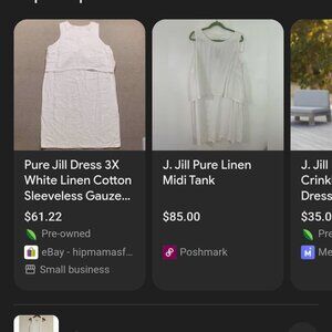 J.Jill pure linen collection white dress 3X